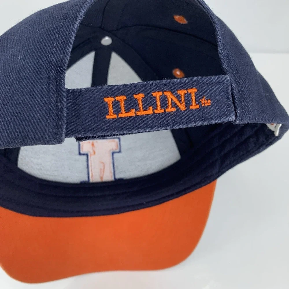 Illinois Fighting Illini Hat Blue Signatures Adjustable OSFM Baseball Cap